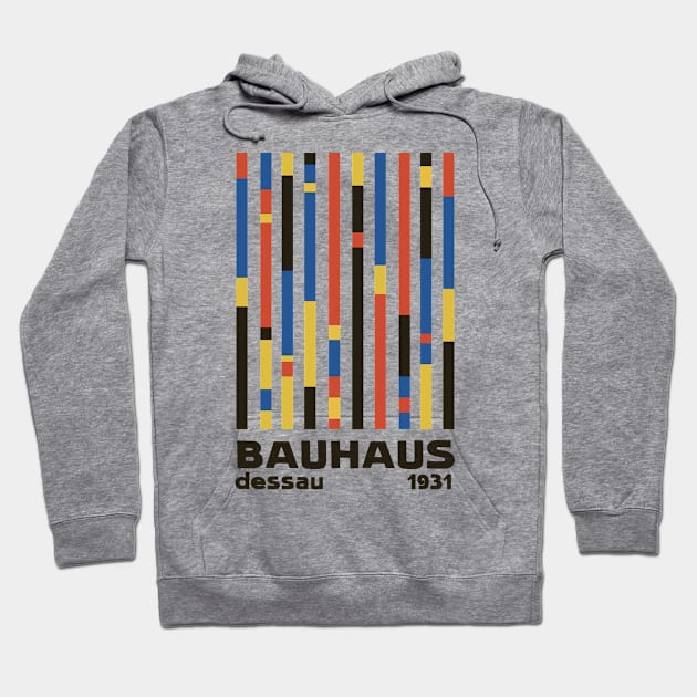 Bauhaus Dessau 1931 Modernist Minimal Homage Hoodie by KierkegaardDesignStudio